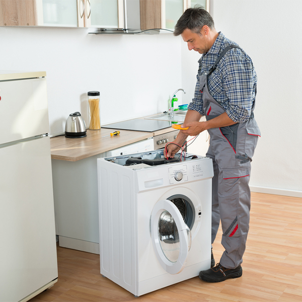 can you walk me through the steps of troubleshooting my washer issue in Akron